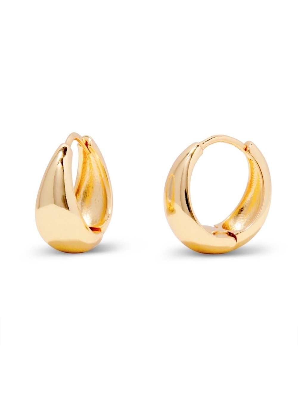 brook & york 14k Polished Gold Vermeil Huggies Mini Hoop Earrings NIB